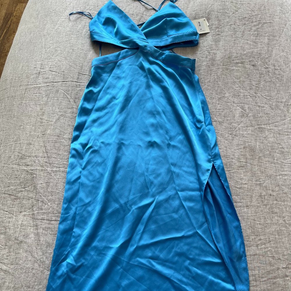Blue Zara Cut Out Dress